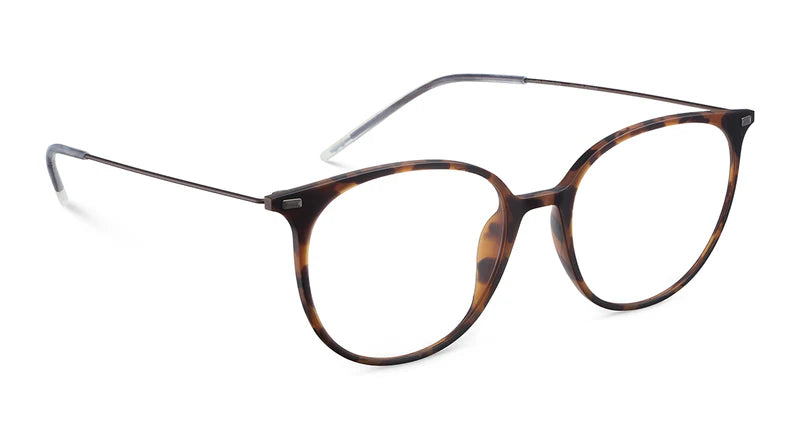 Tortoiseshell eyeglasses on a white background