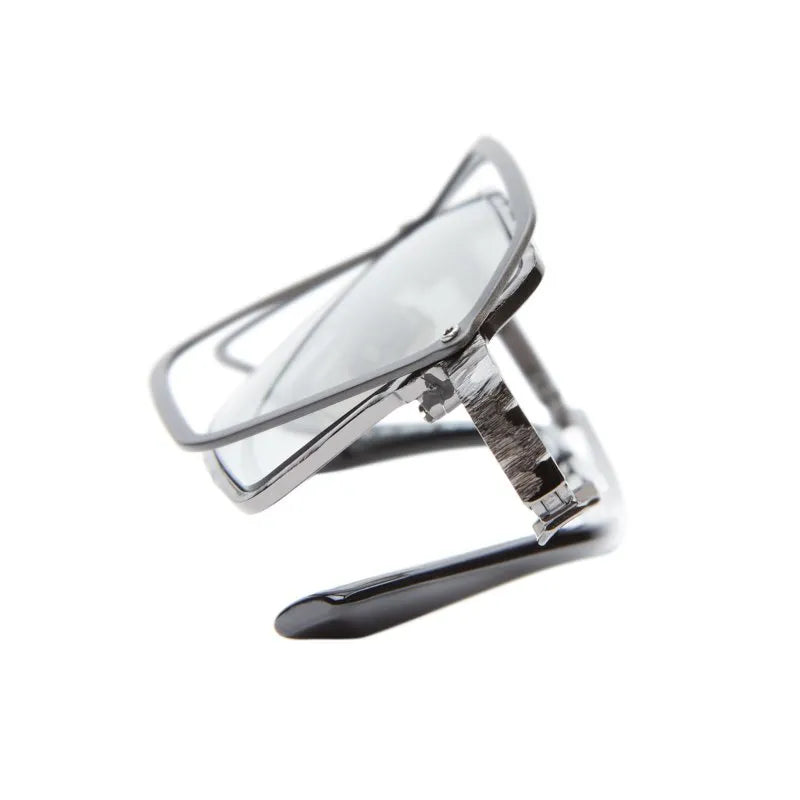 Silver sunglasses on a white background