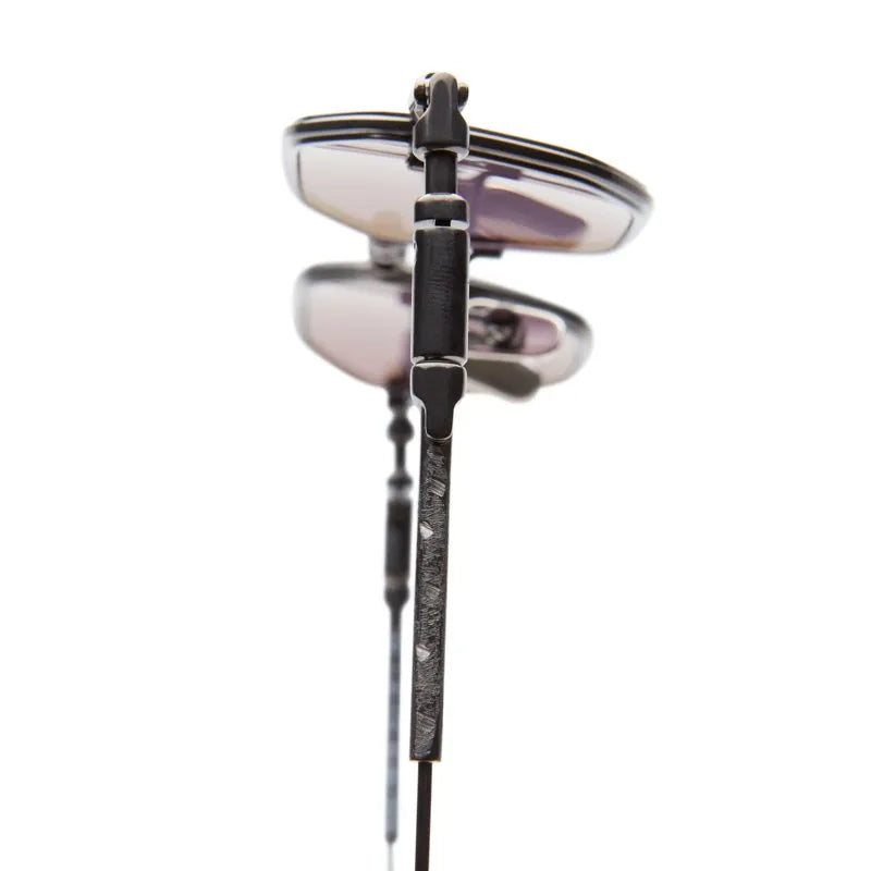 Sunglasses on an angle on a white background