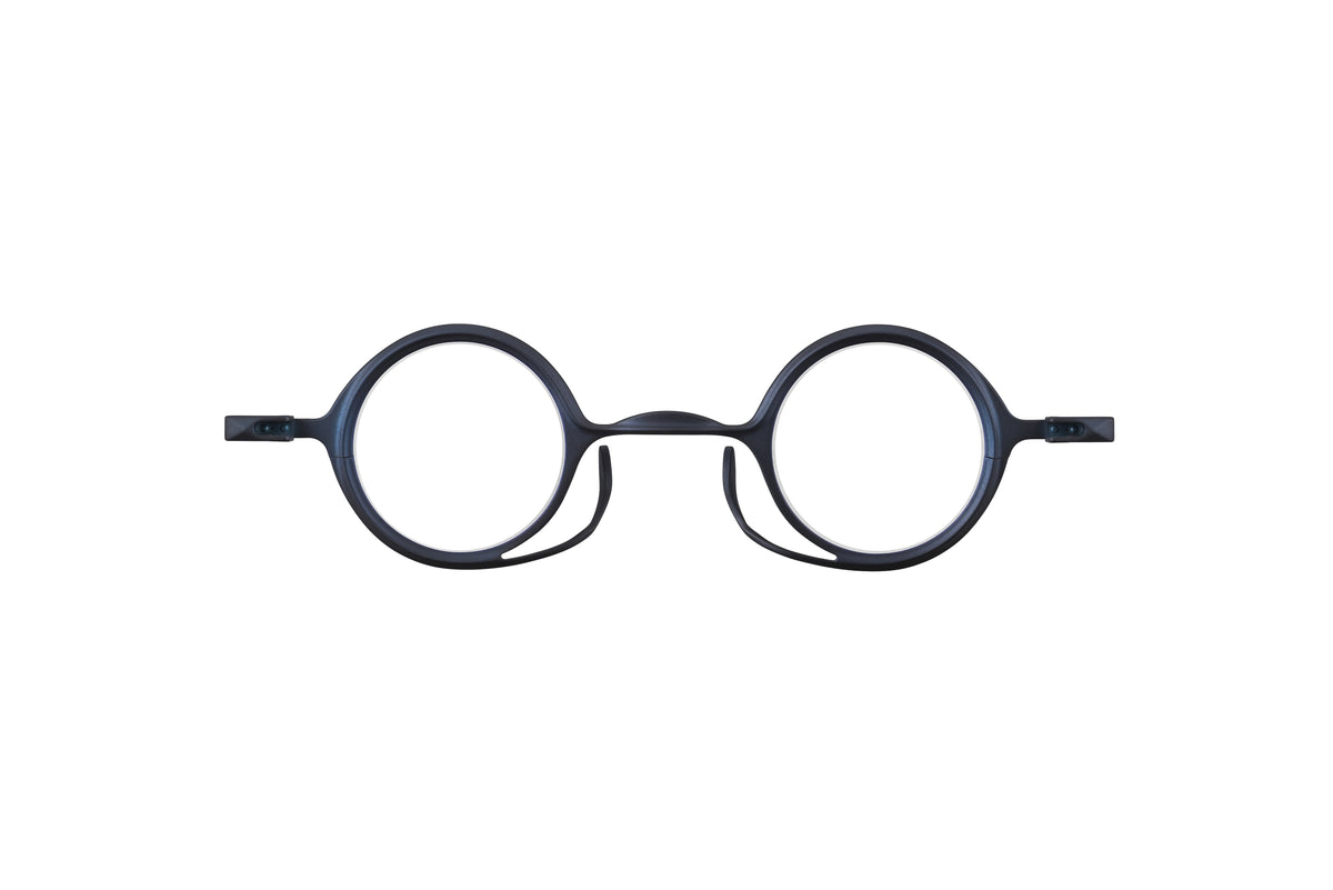 RIGARDS RG0105TI round black eyeglasses with thin pure titanium frames, shown front and centered against a white background.