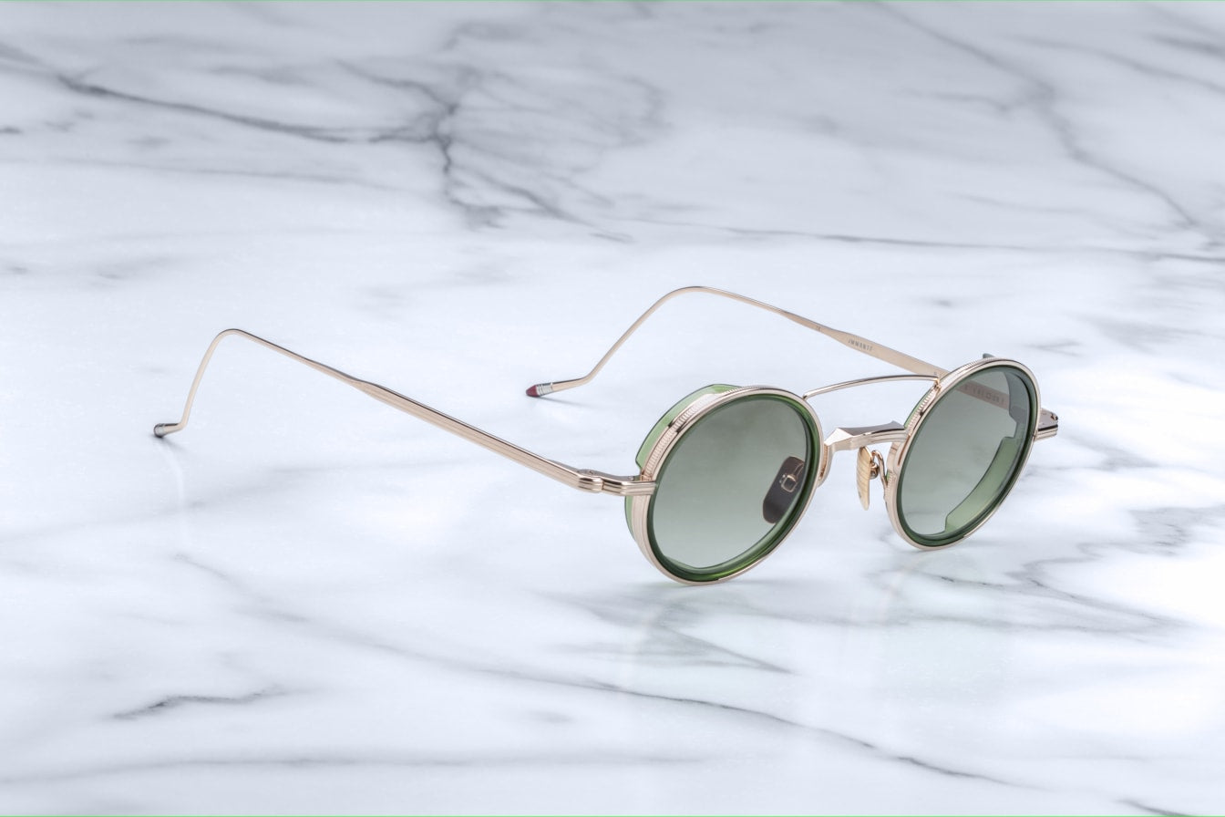 The Ringo | Square Glossy Clear Gray Sunglasses